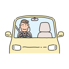 ビジネス_人物_男性_スーツ_車を運転する