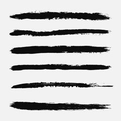 Ink brush strokes line collection