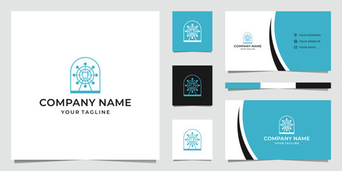 Obraz premium Ferris Wheel Dental Logo Design 2