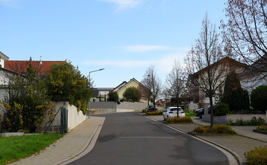 New residential housing on quiet road