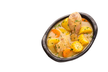 Traditional colombian chicken sancocho - Gastronomy of Colombia