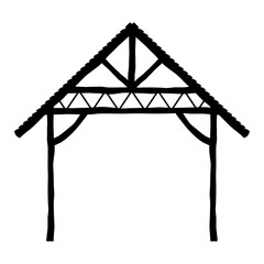 manger stable silhouette