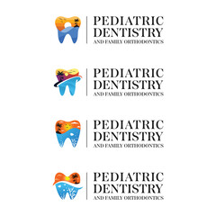 Modern Reef Dentist Logo Design Set