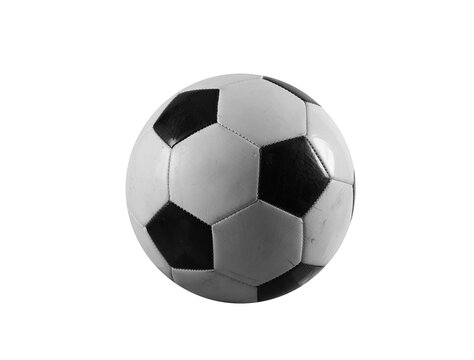 Close-up of traditional football ball for soccer match