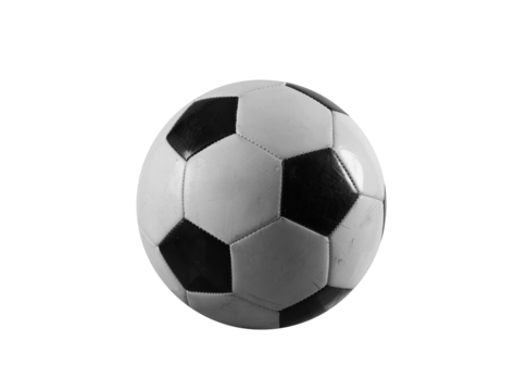 Close-up of traditional football ball for soccer match