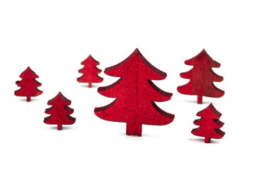 decorative elements for traditional backgrounds as xmas or festive issues isolated on white with real shadows