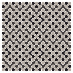 Multicolor truchet tiling connections illustration