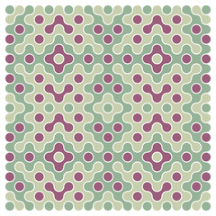 Multicolor truchet tiling connections illustration