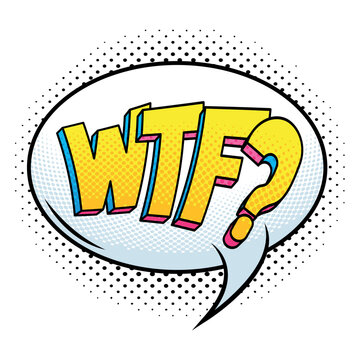 wtf pop art lettering poster