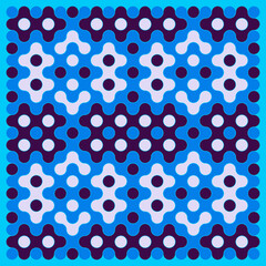 Multicolor truchet tiling connections illustration