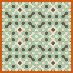 Multicolor truchet tiling connections illustration