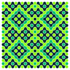 Multicolor truchet tiling connections illustration