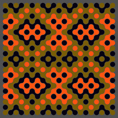 Multicolor truchet tiling connections illustration