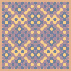 Multicolor truchet tiling connections illustration