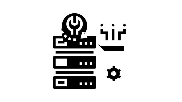 san recovery glyph icon animation