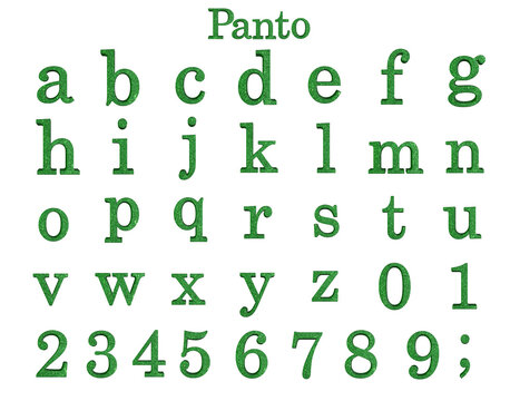 Panto Emerald green sparkling alphabet - 3D Illustration
