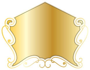 label ribbon vector golden shiny tie ornamental luxury premium pro