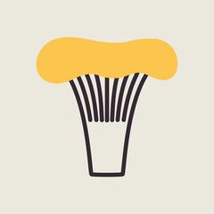 Mushroom chanterelle isolated design vector icon