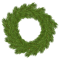 christmas wreath isolated