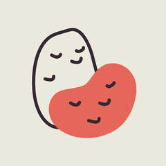 Potatoes isolated vector icon. Vegetable sign