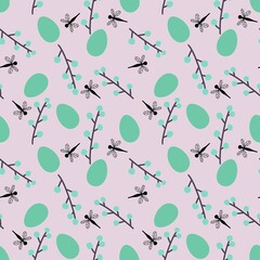 Easter eggs seamless spring pattern for kids clothes print and notebooks and wrapping paper and fabrics