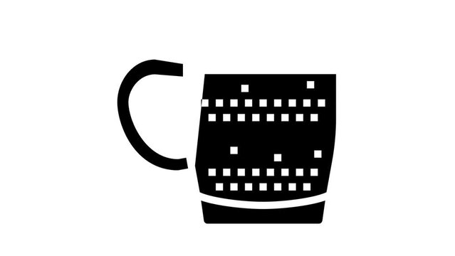 doppio coffee glyph icon animation