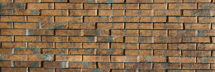 Red brick wall texture background with mold. Backgrounds and textures. 3D illustration.