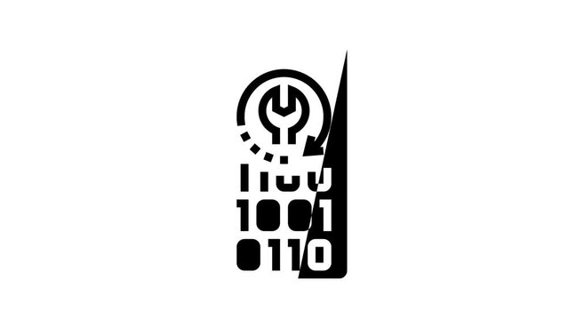 cell phone data recovery glyph icon animation