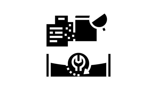 computer forensics services glyph icon animation
