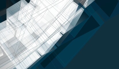 Abstract geometric background 3d illustration