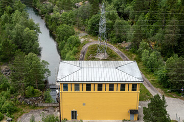  Umspannwerk am Stausee Ringedalsvatn bei Odda, Norwegen