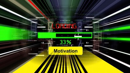 Motivation loading  progress bar on the screen