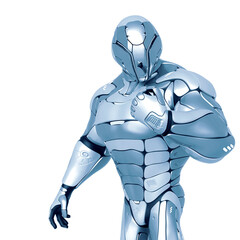 sci fi astronaut cartoon the victory is mine pose in a white background