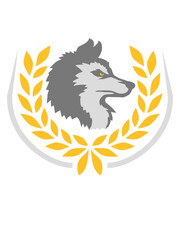 Lorbeerkranz Böser Wolf Logo 