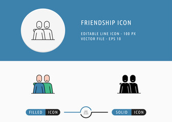 Friendship Icon vector illustration. Trust Partner Symbol on isolated background for Info graphic, web design, and presentation.