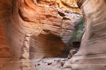 View in the Cow Gorge in center of Gran Canaria