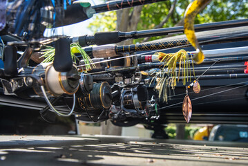 Rod and reels with fishing bait