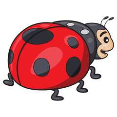 Fototapeta na wymiar Cute ladybug cartoon