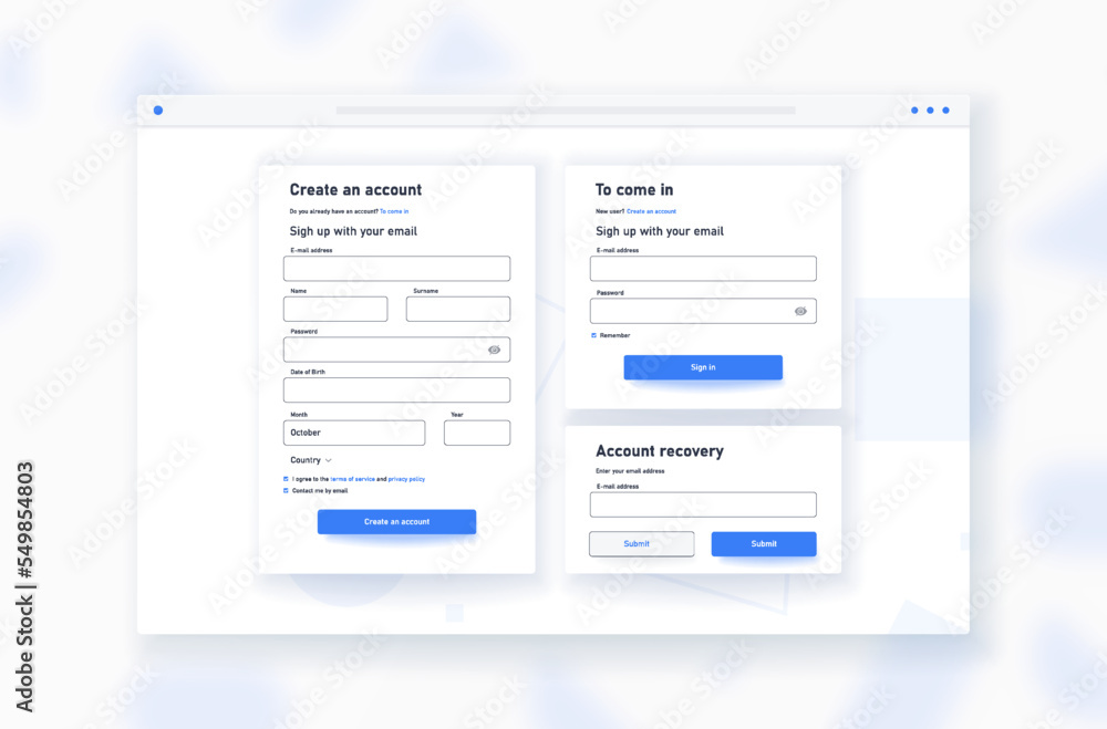 Poster create account form
