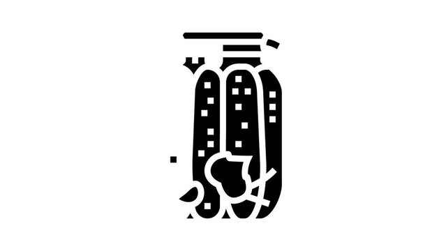 jar cucumber glyph icon animation