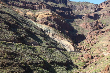 View on the Tile Fountain in the south of Gran Canaria

