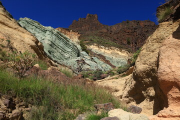 View on the Tile Fountain in the south of Gran Canaria
