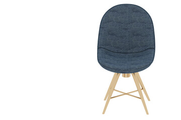 3d render of blue fabric chair