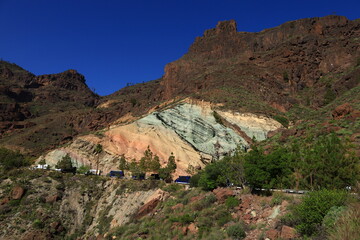 View on the Tile Fountain in the south of Gran Canaria
