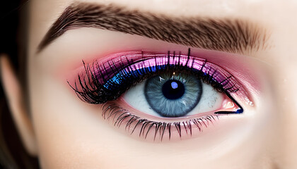 Obraz premium closeup blue eye