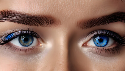closeup blue eye, background illustration.