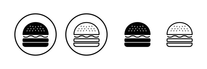 Burger icon vector illustration. burger sign and symbol. hamburger