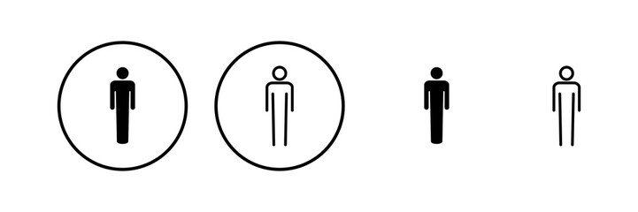 Man icon vector illustration. male sign and symbol. human symbol