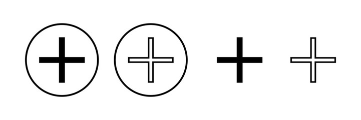 Plus Icon vector illustration. Add plus sign and symbol