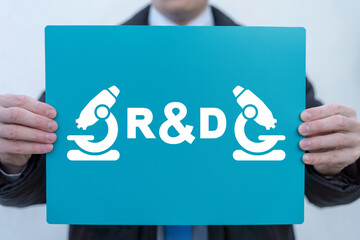 Research and Development Innovation Concept. R and D Science Business Technology Management.
